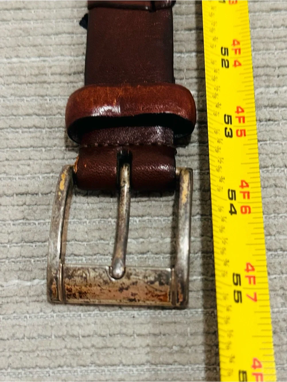 Roundtree & Yorke Men's Brown Genuine Leather Belt Size 48 MB501BBRN Big & Tall